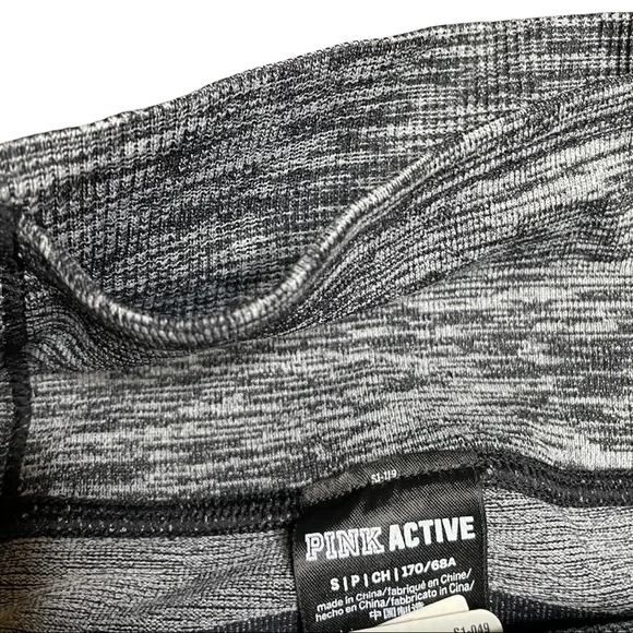 PINK Victoria’s Secret Seamless High Waist full Length Jogger Gray and Black Sm - Picture 5 of 5
